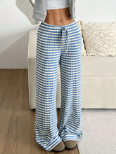 Perfect outfit idea: Light Blue Orvella LumaTide Striped Wide Leg Pants for brunch, vacation, or casual day dates.