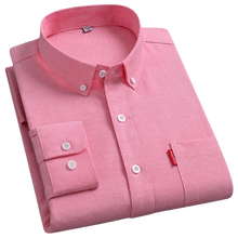 Folded front view of men’s pink Business MVP Elite long sleeve button-down shirt showcasing collar, placket, and sleeve cuff