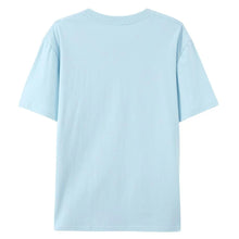 Back view of PureForm Luxe Cotton Tee in Light Blue showing classic round neck and clean minimalist design.