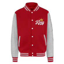 Red Divine Dominion Heavyweight Varsity Jacket front view