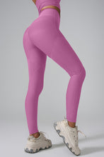  side view aerobics in vshapeflex active leggings pink purple