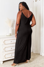 Close-up of the adjustable back tie detail on the Black Solvara Balance Jumpsuit, styled in a chic bow.