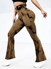 side view yoga asana in spectraflow bootcut leggings coffee brown