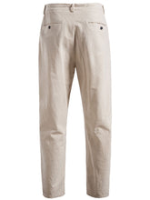 Stravere drawstring straight chinos back view in beige