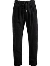 stravere drawstring straight chinos front view in black