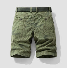 TerraLeaf Explorer Camo Bermuda Shorts back view in Army Green.