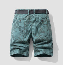 TerraLeaf Explorer Camo Bermuda Shorts back view in Blue.