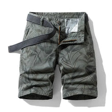 TerraLeaf Explorer Camo Bermuda Shorts front view in Dark Gray.