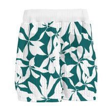 Green floral Tropiverno™ Prism Tide Shorts back view with relaxed fit pockets