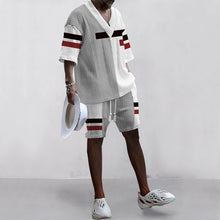 Angled front view of Valverro StriLux Set styled with white hat, highlighting colorblock contrast.