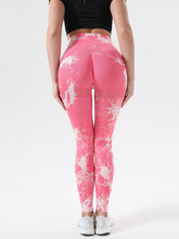 back view wearing veloraform high waist leggings deep pink