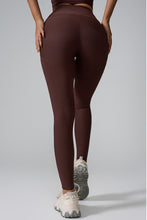 back view in vshapeflex active leggings brown