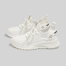White Mesh Lace-Up Platform Athletic Shoes side view