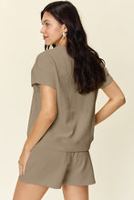 Back view of mocha Zero Lies Zone set styled for cozy nights in or coffee shop runs.