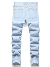 Back view of Zevoryx Crestwave Jeans showcasing washed denim and moustache effect